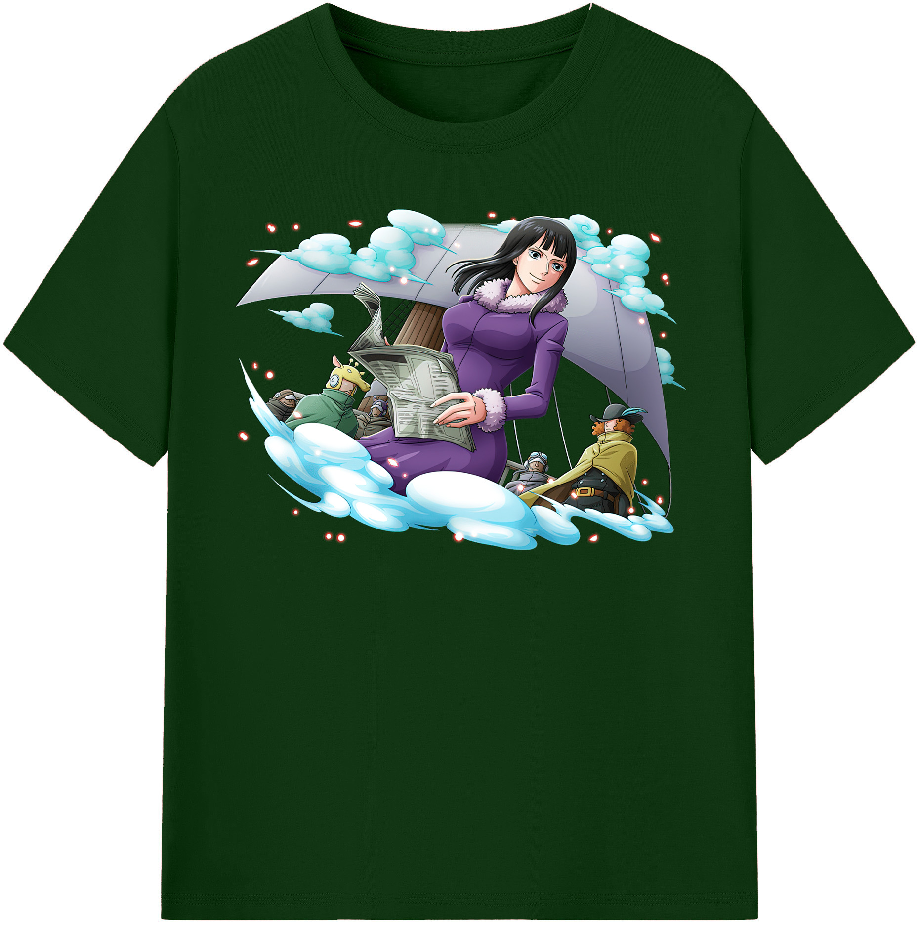 ワンピース ニコ・ロビン ONE PIECE Nico Robin 綿100％半袖Tシャツ（フロントプリント）